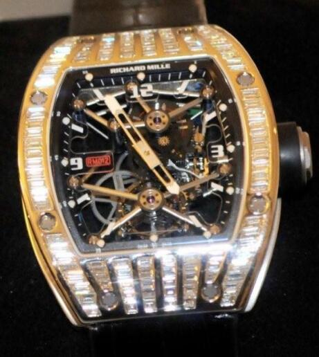 Replica Richard Mille RM 012 Tourbillon Rose Gold With diamond Watch